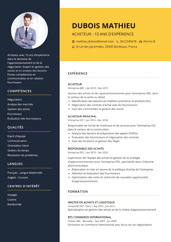 CV Acheteur