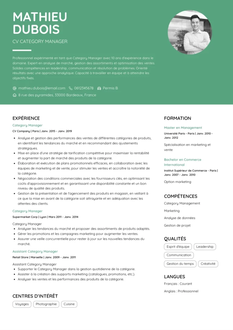CV Category Manager