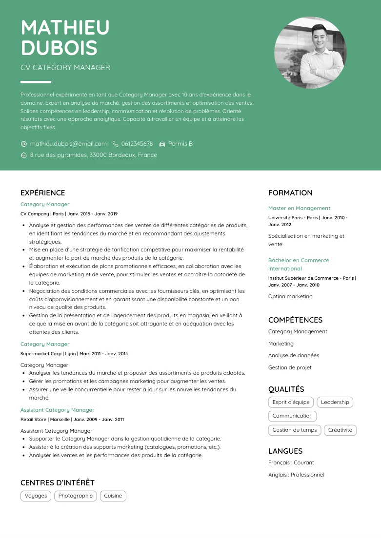 CV Category Manager