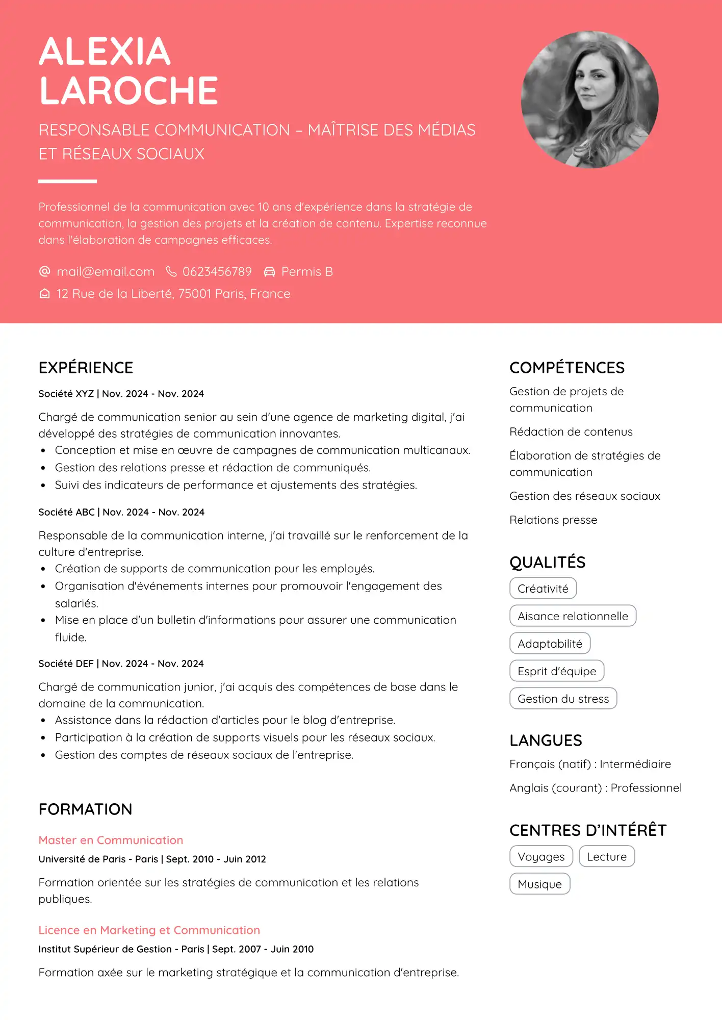 Chargé de Communication