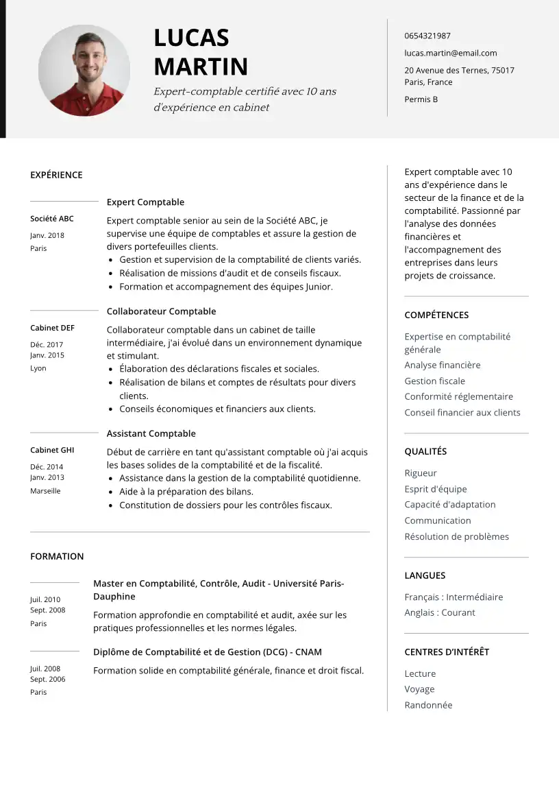 CV Expert Comptable