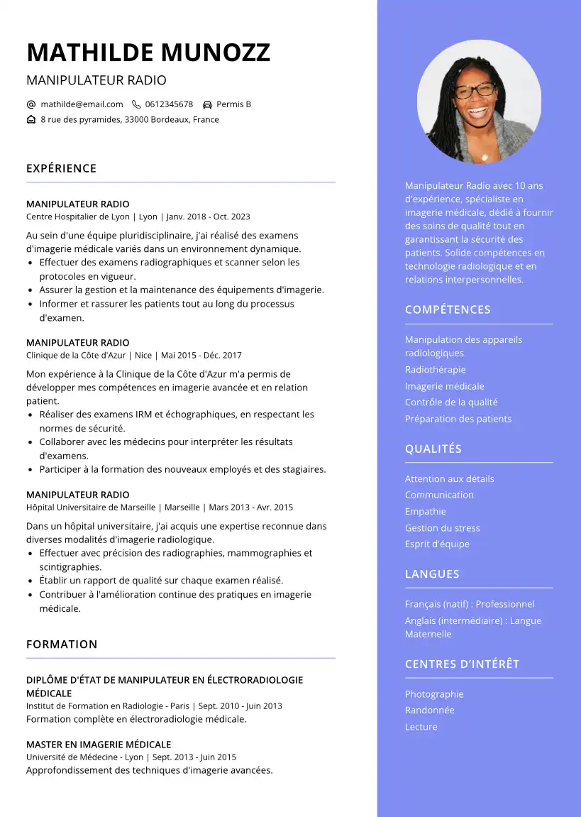 CV Manipulateur Radio