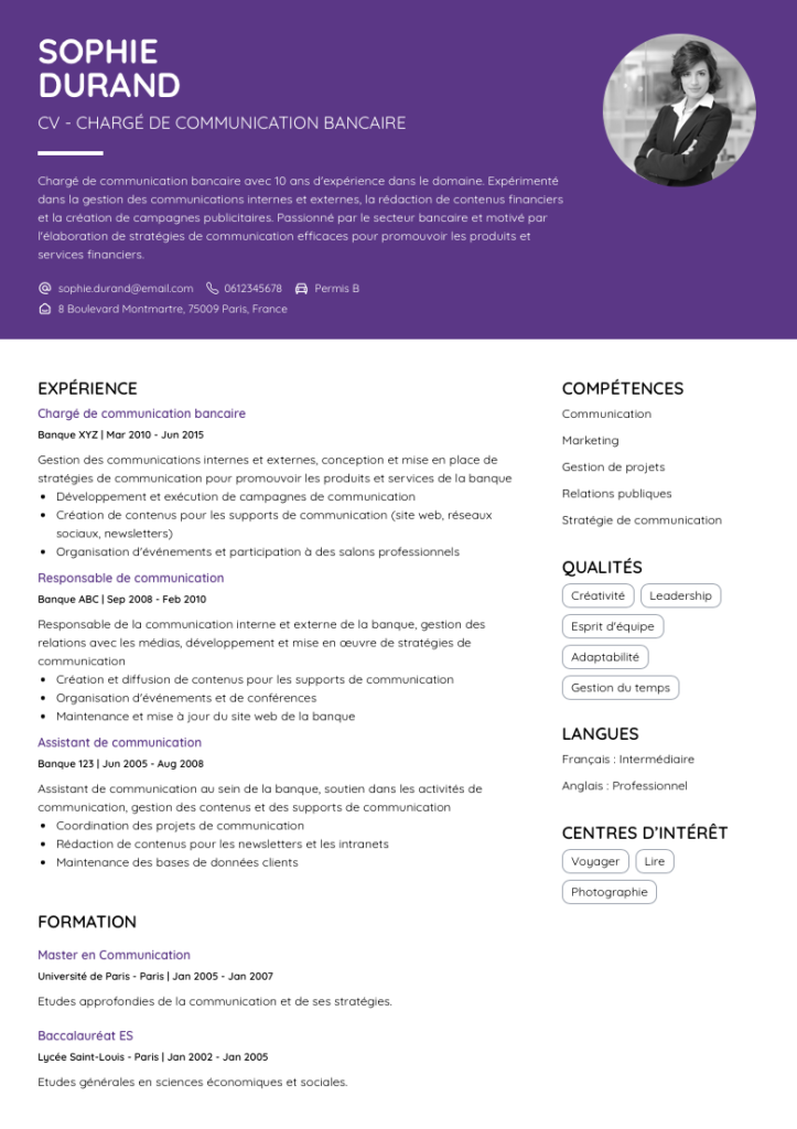 couleur pour cv