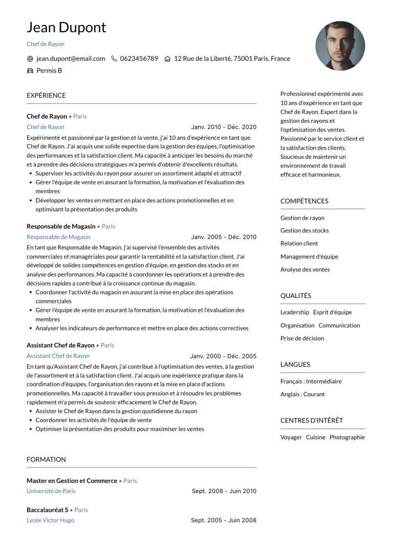 cv-chef-de-rayon